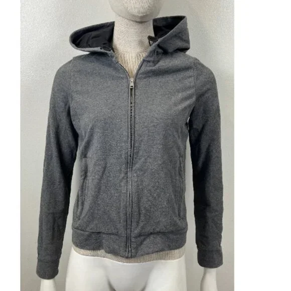 PRADA GRAY HOOD TRACK JACKET S - Picture 2 of 16